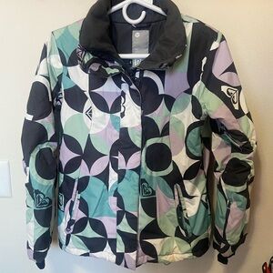 Roxy Multicolor Patterned Kids Ski Coat Size 12